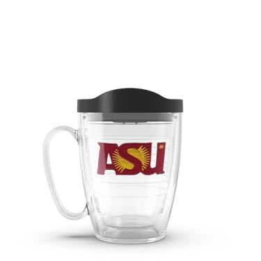 Imagem de Tervis Feito nos EUA parede dupla Arizona State Sun Devils copo isolado mantém as bebidas frias e quentes, caneca de 473 ml, emblema ASU