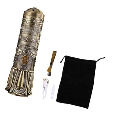 Imagem de Bothyi Queimador de incenso elétrico usb para carro, pequeno presente de aniversário, ornamento, difusor de aroma compacto, suporte de incenso para decoração, Bronze Verde