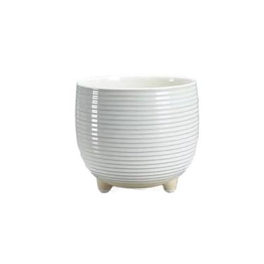 Imagem de LICONG-2020 Vaso de plantas interno/externo, simples com pés, respirável, sentido sênior de grandes vasos de flores de cerâmica especiais para uso doméstico, decoração de casa, presente para amantes