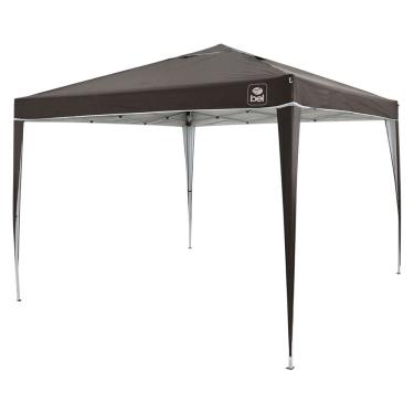 Imagem de Tenda Gazebo BEL Dobrável 3m x 3m Poliéster Marrom 331300