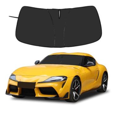 Imagem de Para-brisas adequado para Toyota Supra GR A90 A91 MK5 2019-2024, para-sol dobrável para janela dianteira, viseira de proteção solar automática bloqueia os raios UV e mantém o veículo fresco, 1 peça