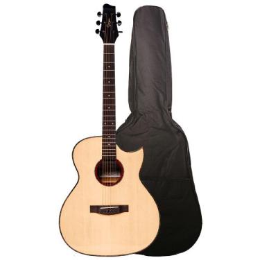 Imagem de Violão Smiger FN90 NA Natural Fosco Eletroacústico Auditorium Aço C/ B