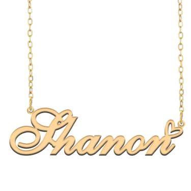 Imagem de A168A Colar de nome personalizado personalizado personalizado colar de nome banhado para mãe filha amizade feminino dia dos namorados aniversário de Natal ano novo, Metal, Sem pedras preciosas