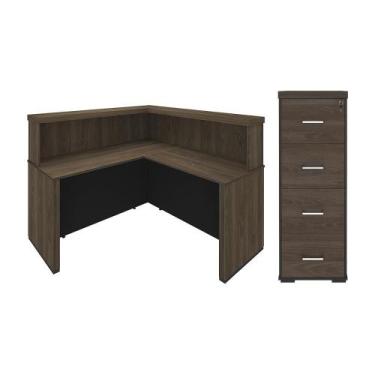 Imagem de Conjunto Escritório Completo Woking Carvalho Branco - CasaH