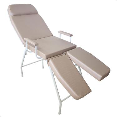 Imagem de Maca 3 Posições Bi-Perna Com Apoio De Braço Rosê Estr Branca