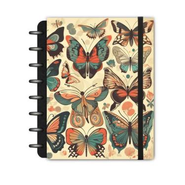 Imagem de Caderno de Disco Infinito Botânico Capa Dura 90g com 6 Divisórias  Rep