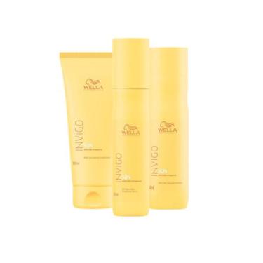Imagem de Kit Wella Invigo Sun - Shampoo 250ml+ Cond 200ml +Leave-in 150ml (3 pr