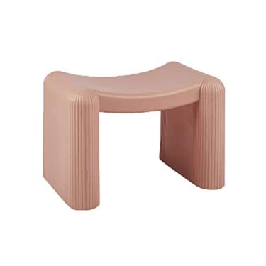 Imagem de ZABEES Banco pequeno para descanso para os pés, banquinho baixo de plástico espesso, multifuncional, varanda, sapato, trocador de sapatos para sala de estar, quarto, assento acolchoado em casa