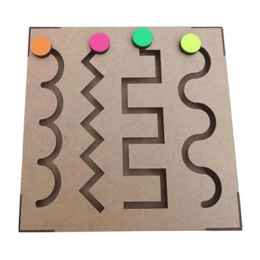 Imagem de Painel Psicomotor Brinquedo Educativo/Pedagógico em madeira ecológica