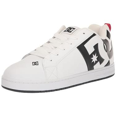 Imagem de DC Tênis de skate masculino Court Graffik Sq casual, Branco/Preto/Preto, 10.5