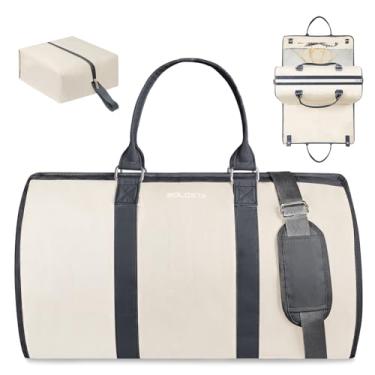 Imagem de 3 peças de bolsas de viagem conversíveis para viagem bolsa de mão para mulheres e homens bolsa de viagem com bolsa de sapato e bolsa de terno pendurada para roupas/vestidos, Cinza, Tendência