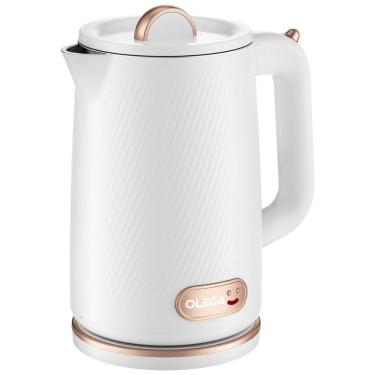 Imagem de Chaleira Elétrica OLEGA 1500W 1.8L em Aço Inoxidável para Ferver Água - Desligamento Automático e Proteção Contra Ebulição a Seco