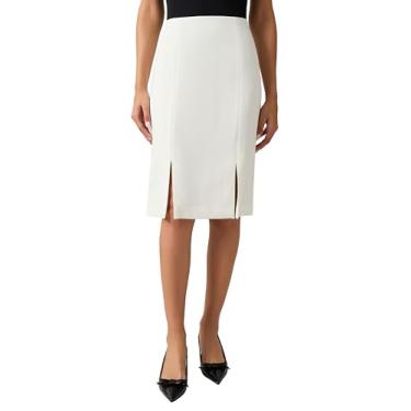 Imagem de Kasper Saia lápis feminina com zíper lateral marinheiro, Gelo de baunilha, 42