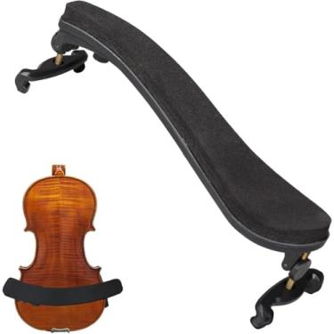 Imagem de Descanso de ombro de violino para tamanhos 4/4 e 3/4, pés dobráveis e ajustáveis em altura, peças de tipo universal, macias, fáceis de usar, esponja de alta resistência