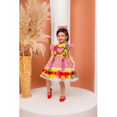 Imagem de Vestido Junino Cordel Encantado Vermelho - JOANINHA BABY, 08 ANOS