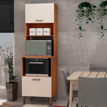 Imagem de Torre Quente Kit Forno E Micro Freijo White Laca Brilho