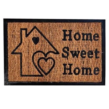 Imagem de Tapete Capacho Fibra Coco E Borracha 60X40Cm Home Sweet Home