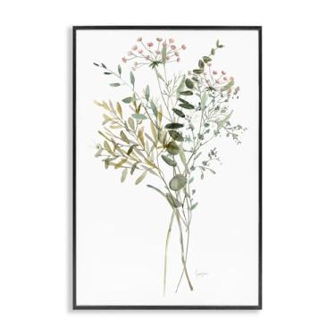 Imagem de Stupell Industries Wild Country Herb Bunches Design de arte giclée emoldurado preto por Livi Finn, 12 x 18