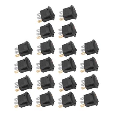 Imagem de Round Rocker Switch Light Light Alterne Spst para Acessórios para Barcos Automáticos de Carro 20pcs
