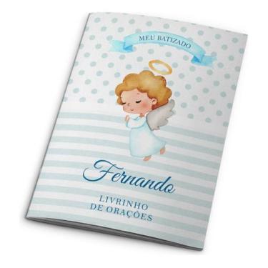 Imagem de 10 Livrinhos De Oração Lembrancinha Batizado Anjo Aquarela - CONCEITO 