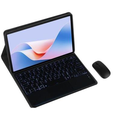 Imagem de Capa Preta Para Teclado Bluetooth Com Mouse Para Samsung Galaxy Tab a 