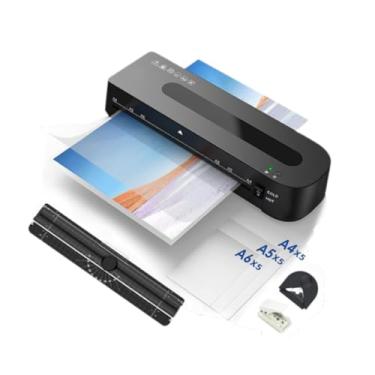 Imagem de Milageto Máquina laminadora com cortador de papel, laminadora térmica a frio, 12,6 polegadas, 120S, máquina de laminação pessoal aquecida para casa e escola