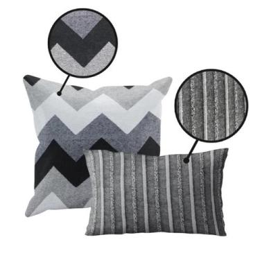 Imagem de Kit 2 Capas Almofada Tear Alto Padrão luxo 60x60 + 30x50 Vr - IDEALIZA