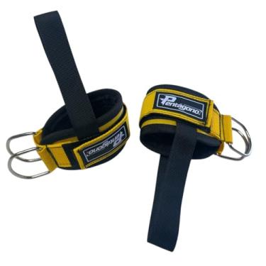 Imagem de Alça Cross Over Puxador Glúteo Perna Coxa Dupla Fivela Com Alça de Apoio vendido em Par (Amarelo)