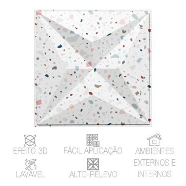 Imagem de Placa 3D Geométrica Bruxelas De Granilite Revestimento Para Parede - i