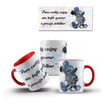 Imagem de Caneca Mickey e Minnie COM SEU NOME Vermelha Vários Modelos - loja din