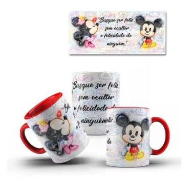 Imagem de Caneca Mickey e Minnie COM SEU NOME Vermelha Vários Modelos - loja din