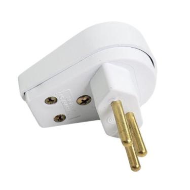 Imagem de Pino Macho Gigante 2p+t 10a 250v Branco 1439 - Ilumi