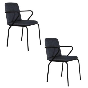 Imagem de Cadeira Fixa Estofada C/Braços Bloom C/02 un.