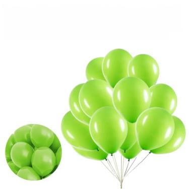 Imagem de 200 Bexiga 6,5 Polegadas + Bomba de Encher Balão de Festa Decoração(Verde-limão)