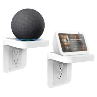 Imagem de ALLICAVER Prateleira de saída, 2 unidades de suporte de parede para organização de cozinha, uma solução de economia de espaço para Google, Homepod mini, alto-falantes, telefones, escova de dentes elétrica (pacote com 2 tipos)
