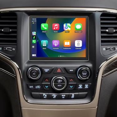 Imagem de Rádio estéreo para carro OEM 21.3 cm Jeep Grand Cherokee Renegade Dodge Ram Durango Challenger Chrysler 200 Head Unit Radio com tela sensível ao toque CarPlay Android Auto Bluetooth câmera de backup