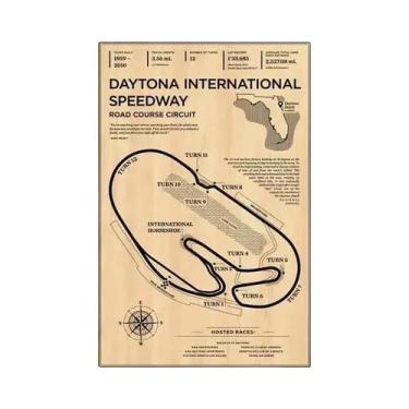 Imagem de Vintage Monaco Grand Prix Circuit Track F1 Racer Poster Canvas Wall Ar