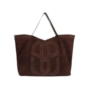 Imagem de Bolsa Feminina Schutz Camurça Maddison Grande Cafe-Feminino