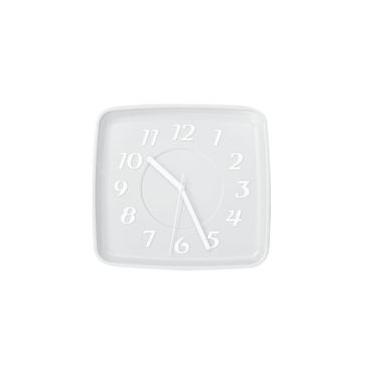 Imagem de Relógio De Parede Branco Quadrado 29X27cm - Btc