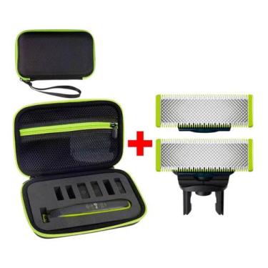 Imagem de 02 Lâminas Refil + Case P/ Barbeador Oneblade Philips - One Blade