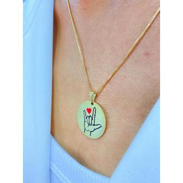 Imagem de COLAR SÍMBOLO EU TE AMO EM LIBRAS - Elysee Semijoias