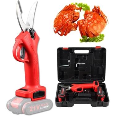 Imagem de Tesoura Elétrica Para Alimentos, Tesoura De Osso De Cozinha, Tesoura De Ave Portátil Sem Fio Tesoura De Osso De Frango, Tesoura De Cozinha Com Bateria De Lítio Recarregável, Red
