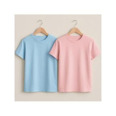 Imagem de Kit 2 Camisetas Básicas Streetwear Camisa T-Shirt Masculina Slim  Algo