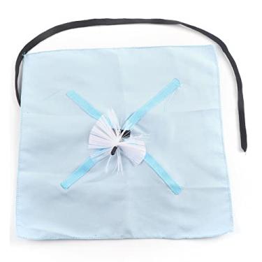 Imagem de Kit de pano de limpeza de saxofone durável com cabeça de nylon na cabeça de seca rápida resistente a lágrimas para saxofones de barítono com tenor alto azul 23,5 x 23cm