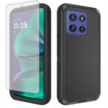 Imagem de Asuwish Capa de celular para Motorola Moto G Stylus 5G 2025 com protetor de tela de vidro temperado, híbrida, resistente, à prova de choque, rígida, à prova de quedas, acessórios resistentes de corpo