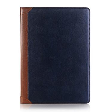 Imagem de Capa para iPad 9ª 8ª geração (10,2 polegadas), iPad Air-3ª/iPad Pro-2ª (10,5 polegadas), capa inteligente DMaos Vintage Book de couro sintético com suporte, hibernar/despertar automático - azul