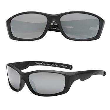 Imagem de Polarspex Flexível Infantil Meninos Esportes Embrulho Polarizado Óculos de sol – Sem BPA, Matte Black | Polarized Ice Tech, Small