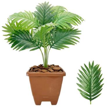 Imagem de Planta Palmeira Artificial com Vaso Plástico Completo Casca - Flor Imp