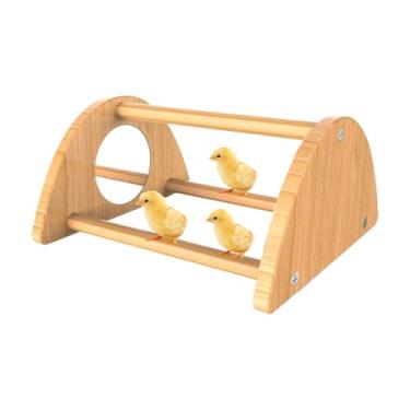 Imagem de Rrlihjgu Barra de Poleiro para Pintos, Mini Poleiro Para Pintinhos Com Espelho Incluso, Brinquedo de Entretenimento para Galo em para Treinamento e Barra de Empoleiramento para Galinhas com Espelho