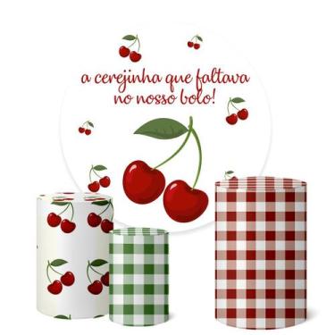 Imagem de Trio Capas Cilindro + Painel Redondo 1,50m Cerejinha - Fadrix, K1CER01